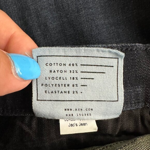 AYR The Skinny Jac's Jean Mid Rise Dark Rinse 25 #7943 - Picture 10 of 15